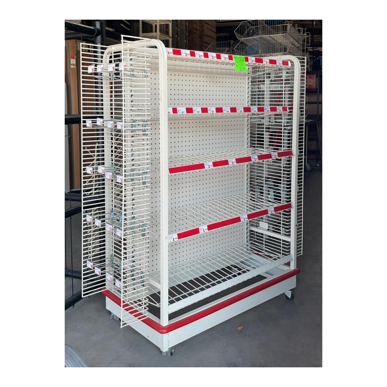 Retail Display With Wheels And Hooks