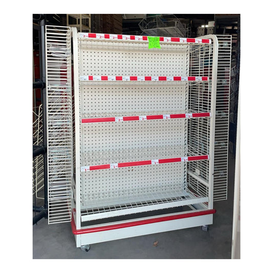 Retail Display With Wheels And Hooks