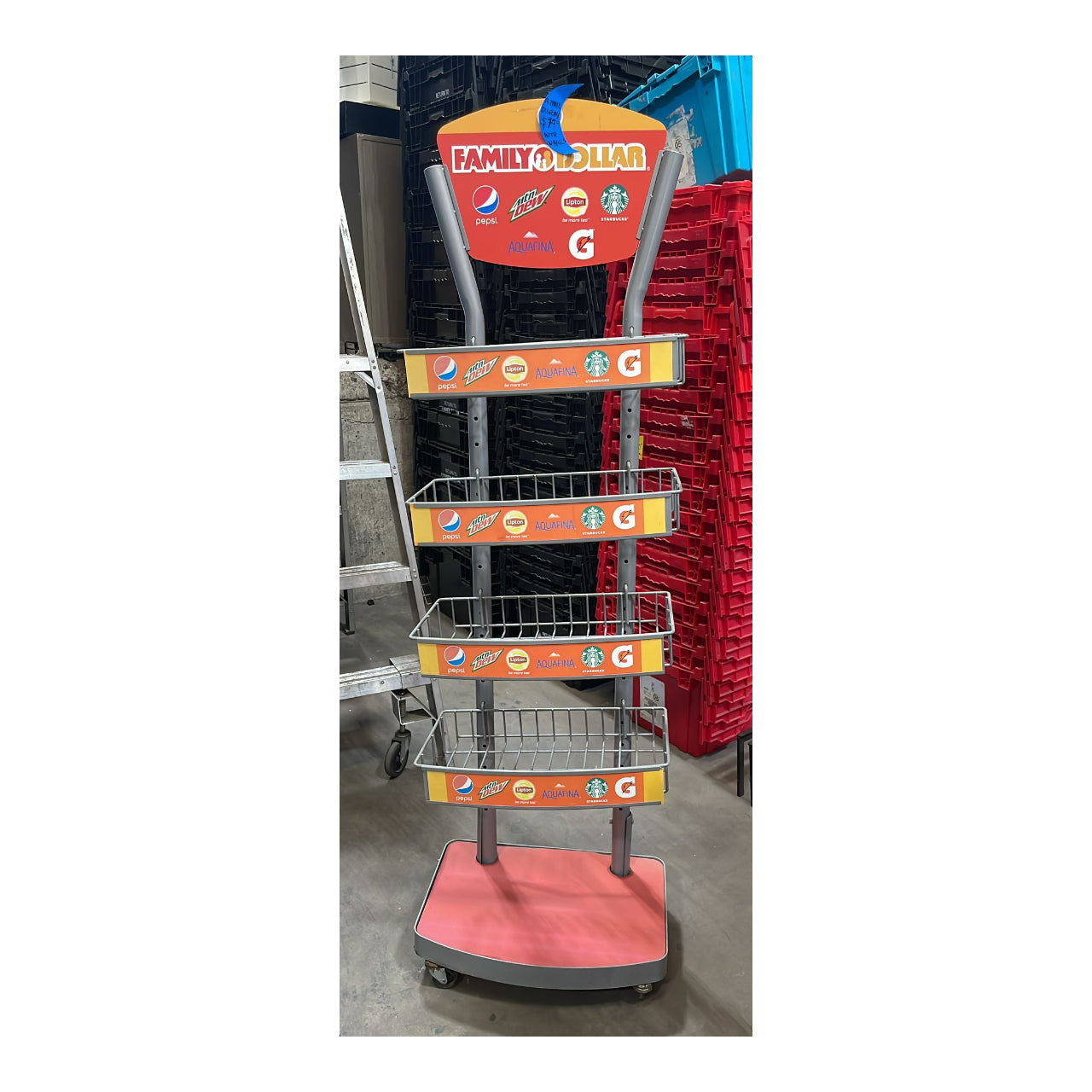 Retail Display With Wheels