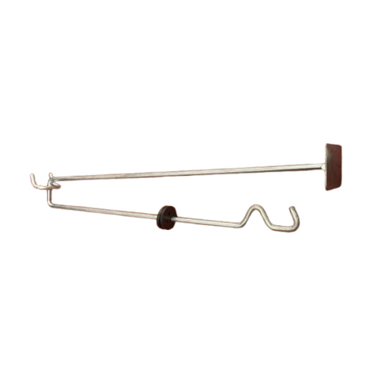 Peg Board Hook With Scanner - Dirty Chrome - Style #7